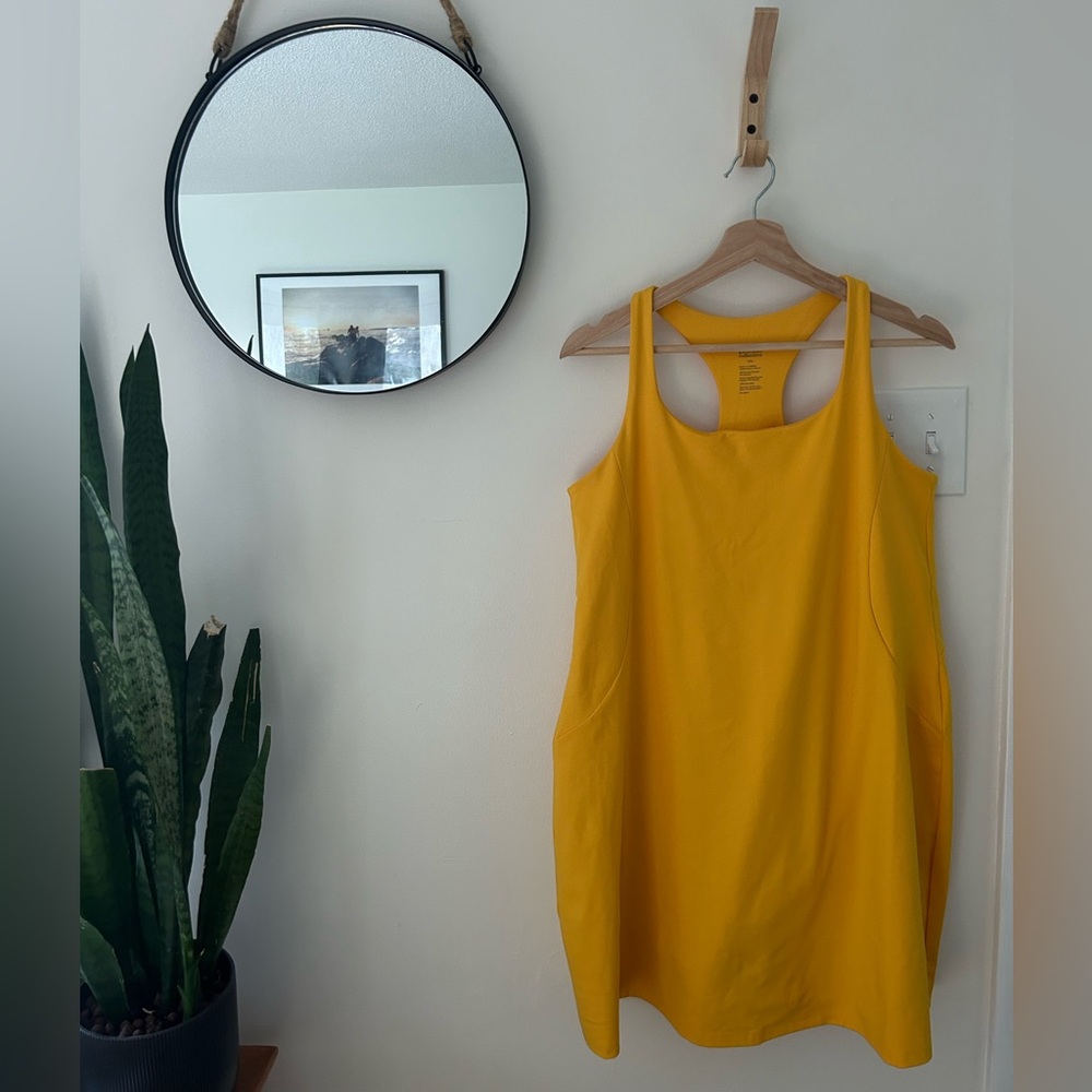 girlfriend collective - Yellow Racerback Dress w/ shorts NWOT